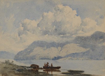 Lake with Boat and Figures by William James Blacklock